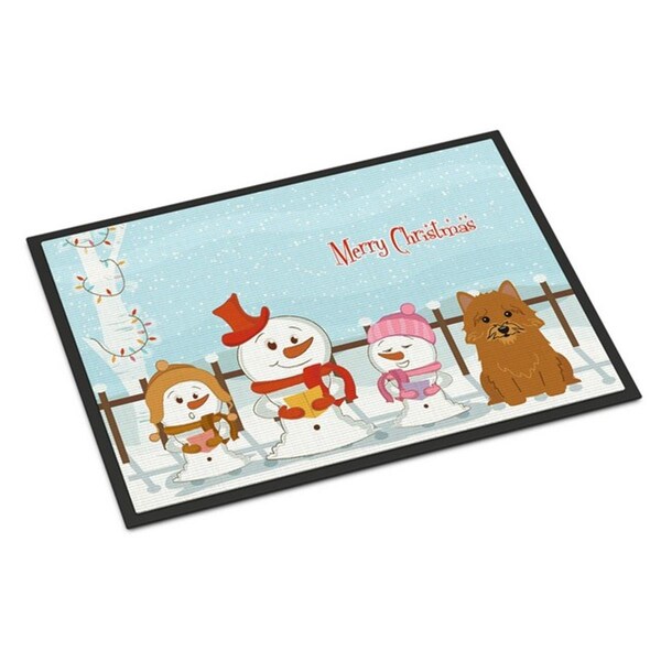 Carolines Treasures Merry Christmas Carolers Norwich Terrier Indoor or Outdoor Mat, 24 x 0.25 x 36 in. BB2351JMAT - main